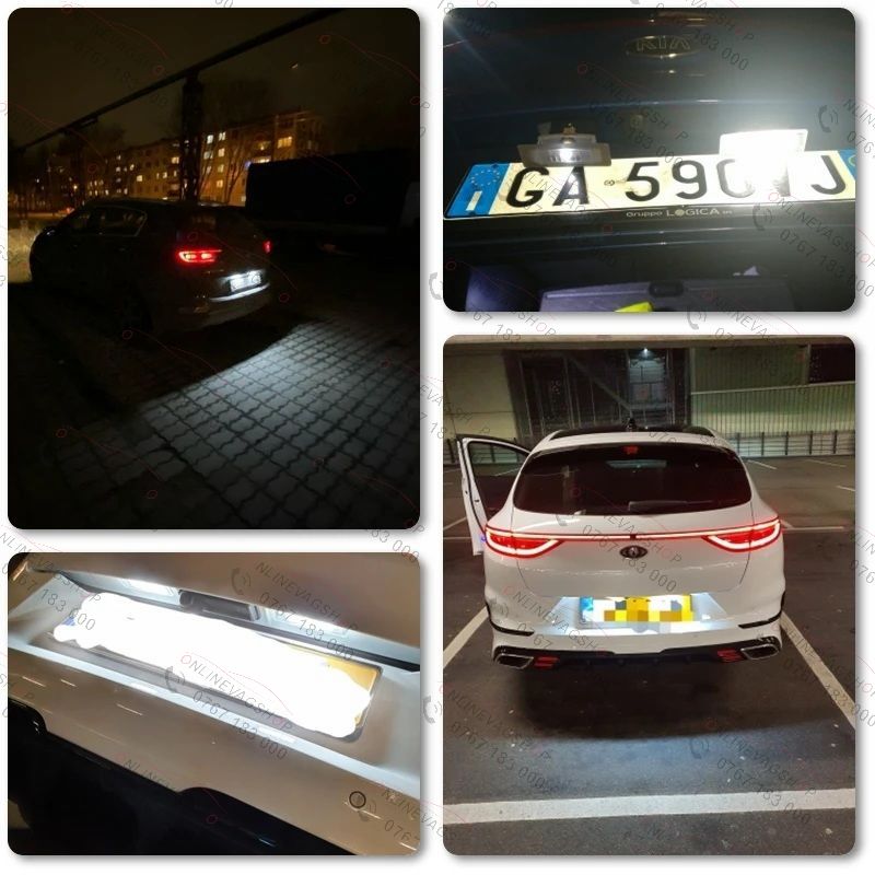 Set lampi LED numar Kia Sportage 2017-2022  Soul, Kia Proceed GT, Optima